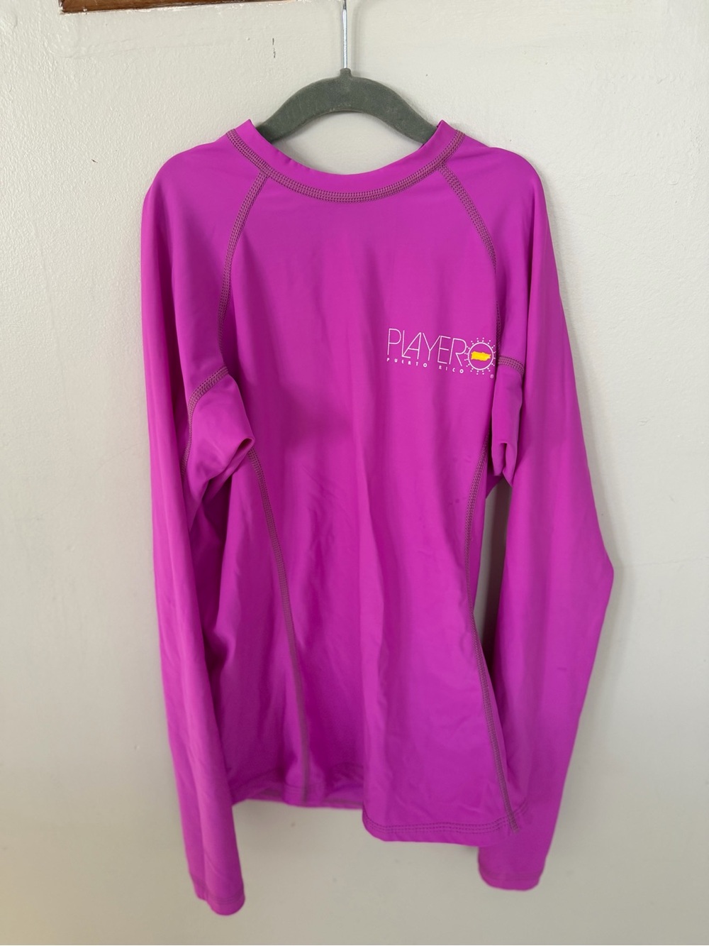 Women's Long Sleeve Swim Rash Guard in Magenta